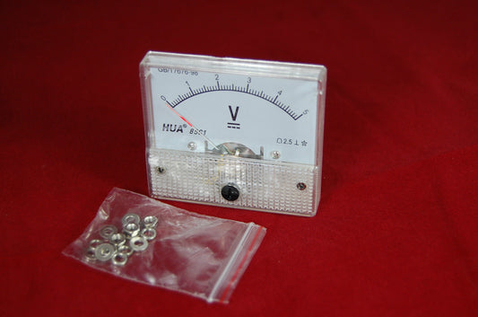DC 0-5V Analog 85C1 Voltage Analogue Panel meter Directly connnected