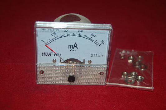 AC 500mA Analog Ammeter Panel AMP Current Meter 85L1 0-500mA  directly connected