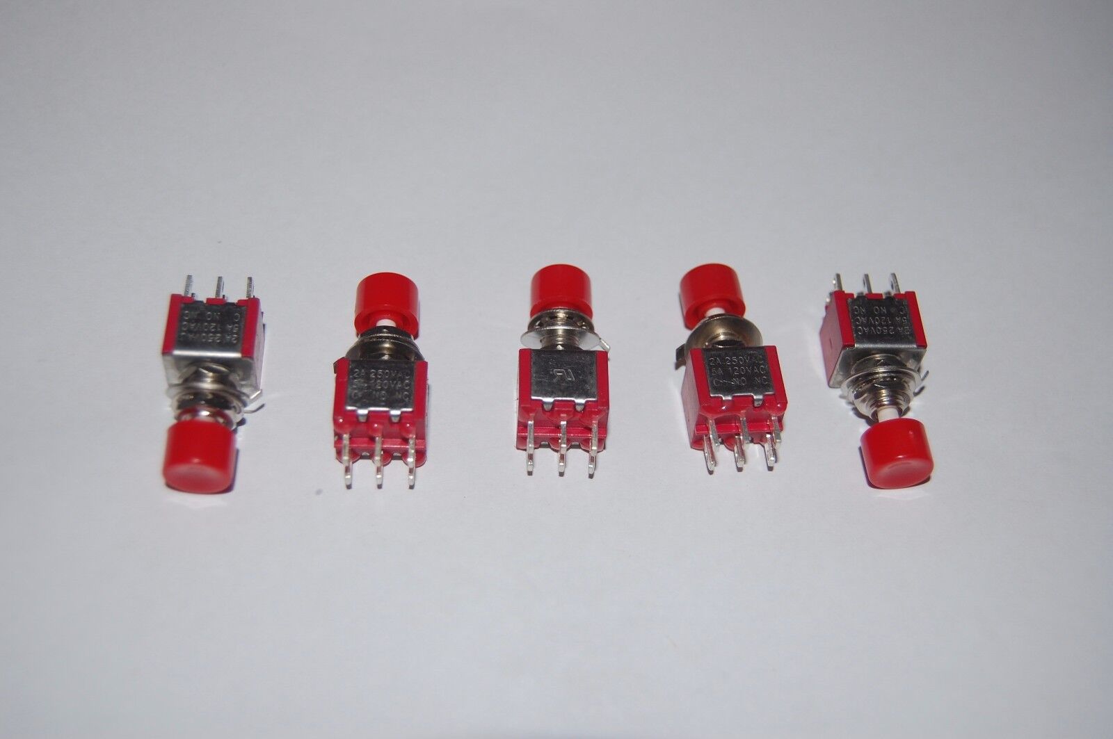 5PCS 6MM Miniature Momentary Push Button Switch 6 PIN ON-ON 250V AC 2A