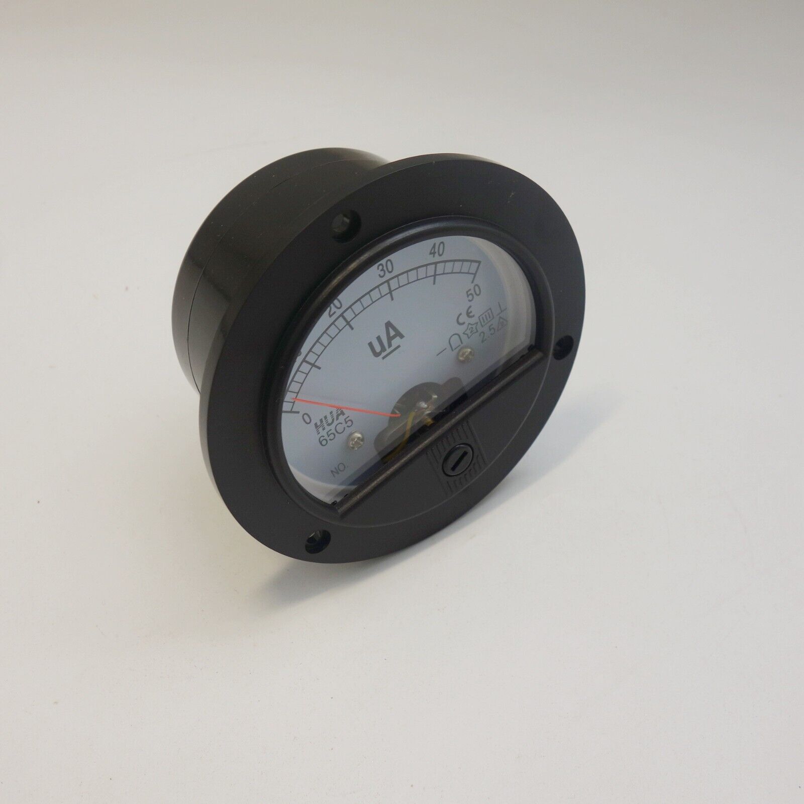 DC 0-50uA Round Analog Ammeter Panel AMP Current Meter Dia. 90mm Direct Connect