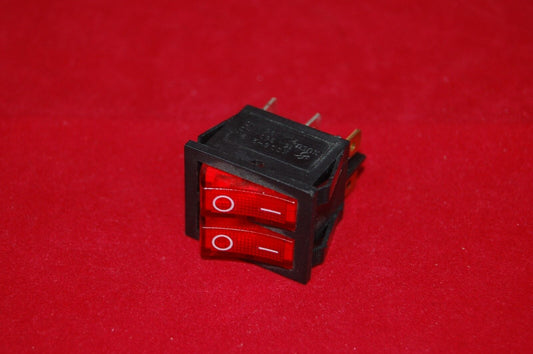 2Pcs Double 2 Position BOAT  Rocker Switch RED Light Illuminated  24V AC/DC