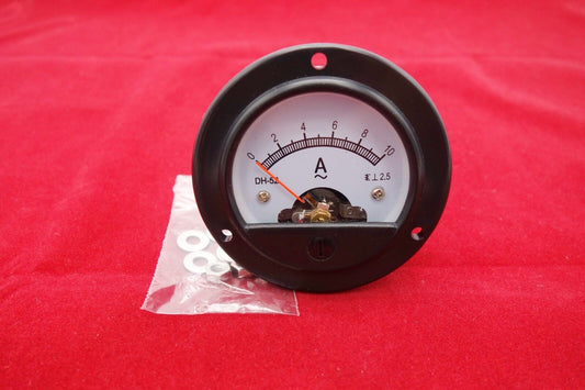 1pc AC 0-10A Round Analog Ammeter Panel AMP Current Meter Dia. 66.4mm DH52