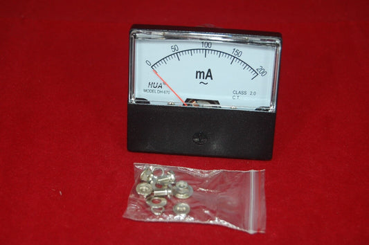 AC 200mA Analog Ammeter Panel AMP Current Meter 0-200mA 60*70mm directly Connect
