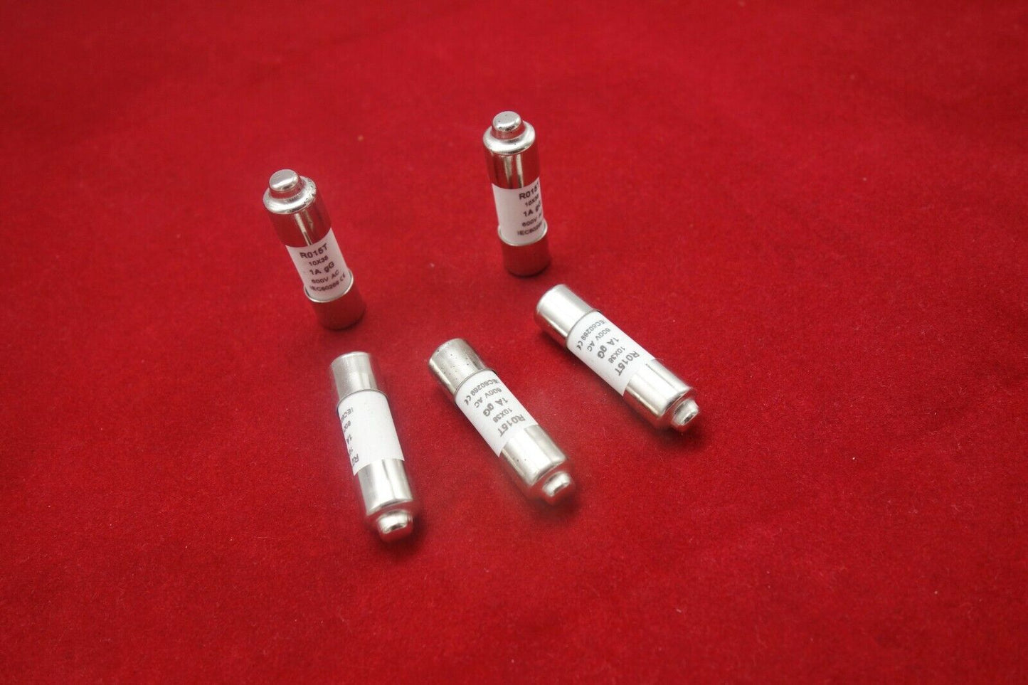 5 Pcs RO15T ATQR 1A 600V 10 x 38mm Cylindrical Fuse Links gG  Time delay