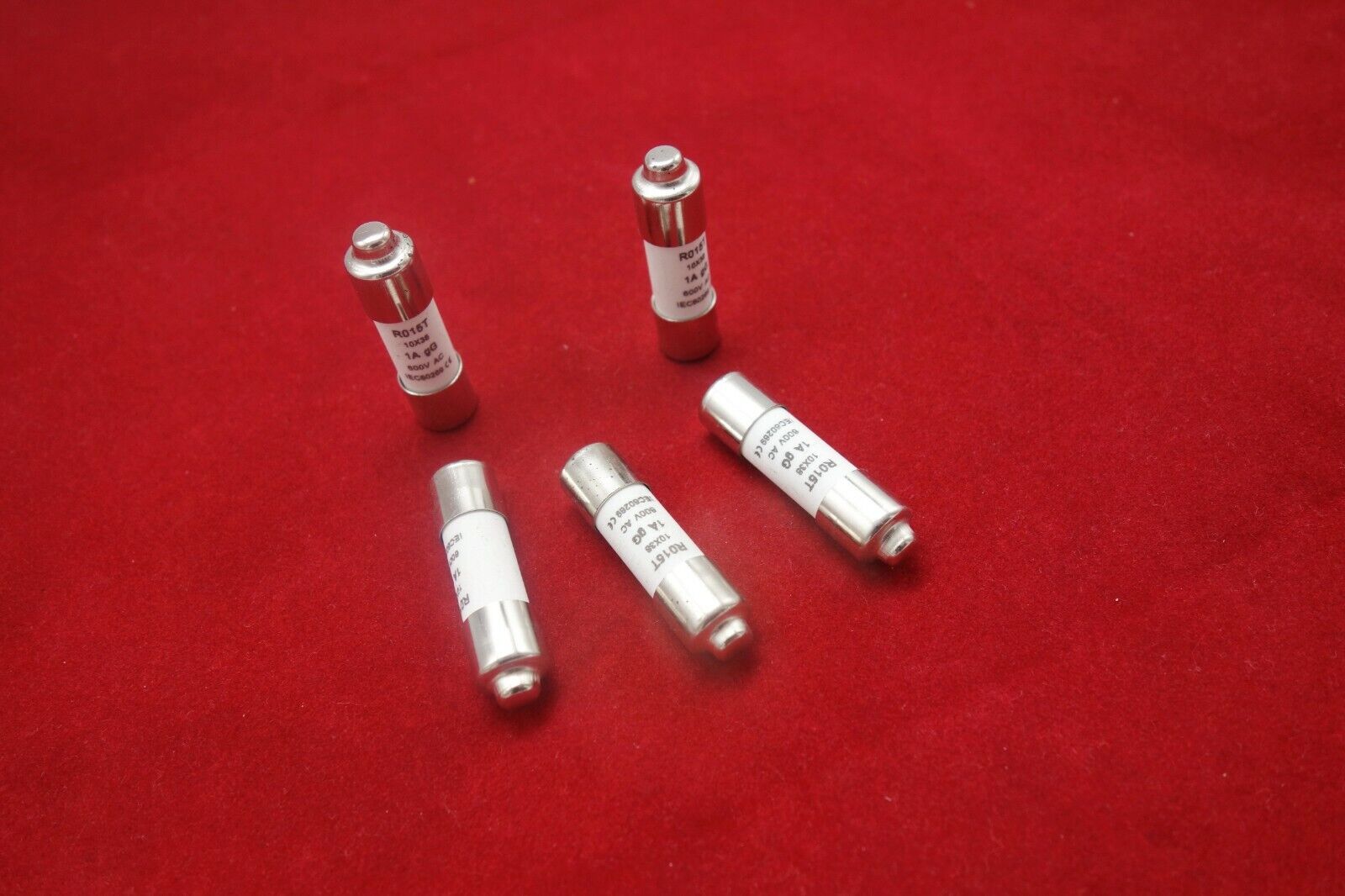 5 Pcs RO15T ATQR 1A 600V 10 x 38mm Cylindrical Fuse Links gG  Time delay