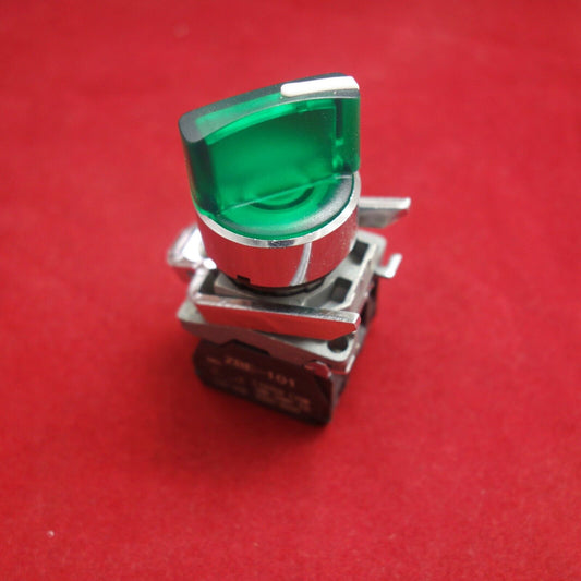 22mm ILlUMINATED Selector switch 3 Position Fits Green XB4BK153M5 220V Momentary