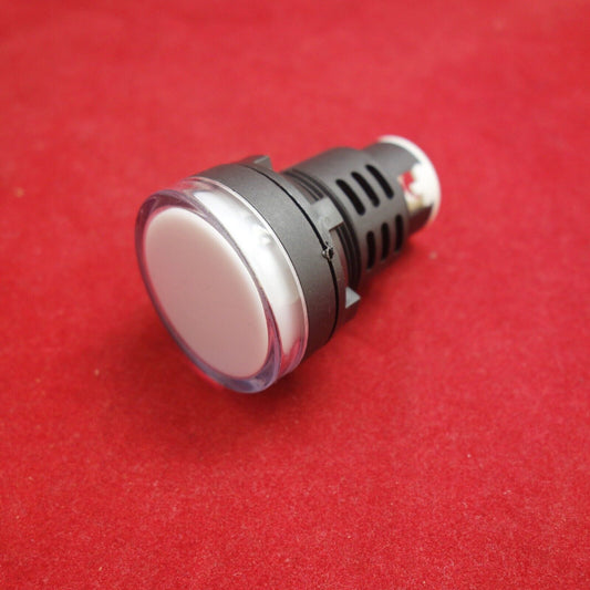 2PCS Pilot light White Led Lamp Cutout Φ30mm Screw Terminal 12V AC/DC AD16-30