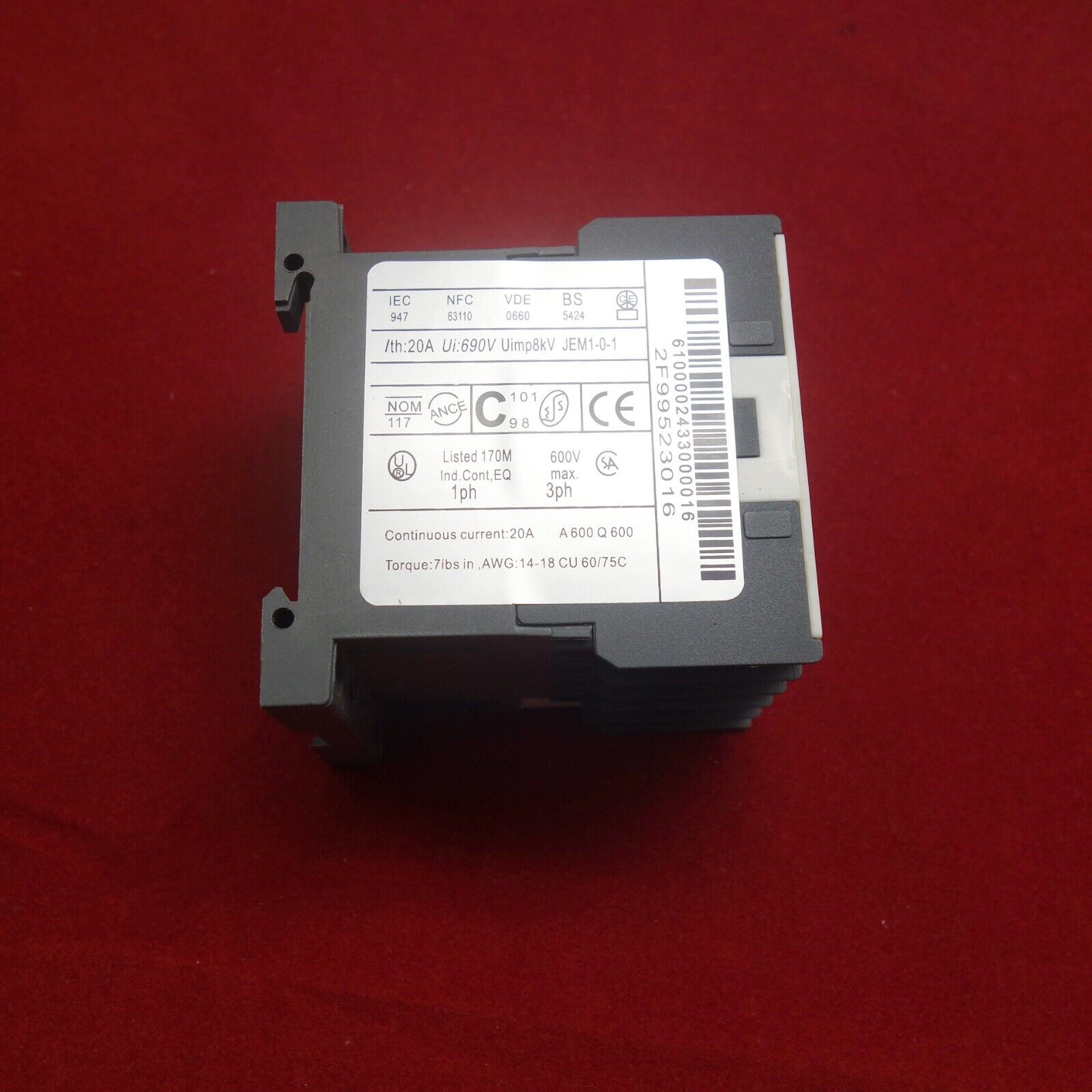1PC NEW FITS LC1-K09008 AC CONTACTOR 9A 2NO/2NC AC 24V/110V/220V/230V/380V COIL