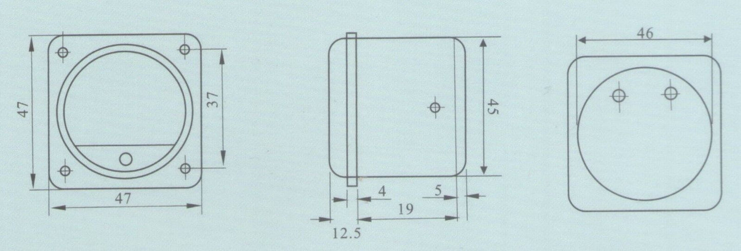 AC 0-5A Analog Ammeter Panel Current Meter SO45  directly Connect