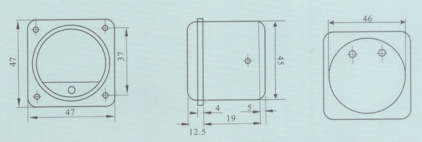 AC 0-5A Analog Ammeter Panel Current Meter SO45  directly Connect