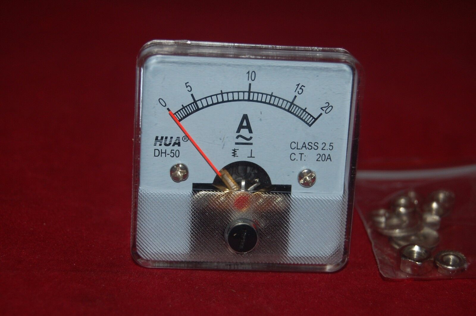 1PC AC 20A Analog Ammeter Panel AMP Current Meter 50*50mm 0-20A