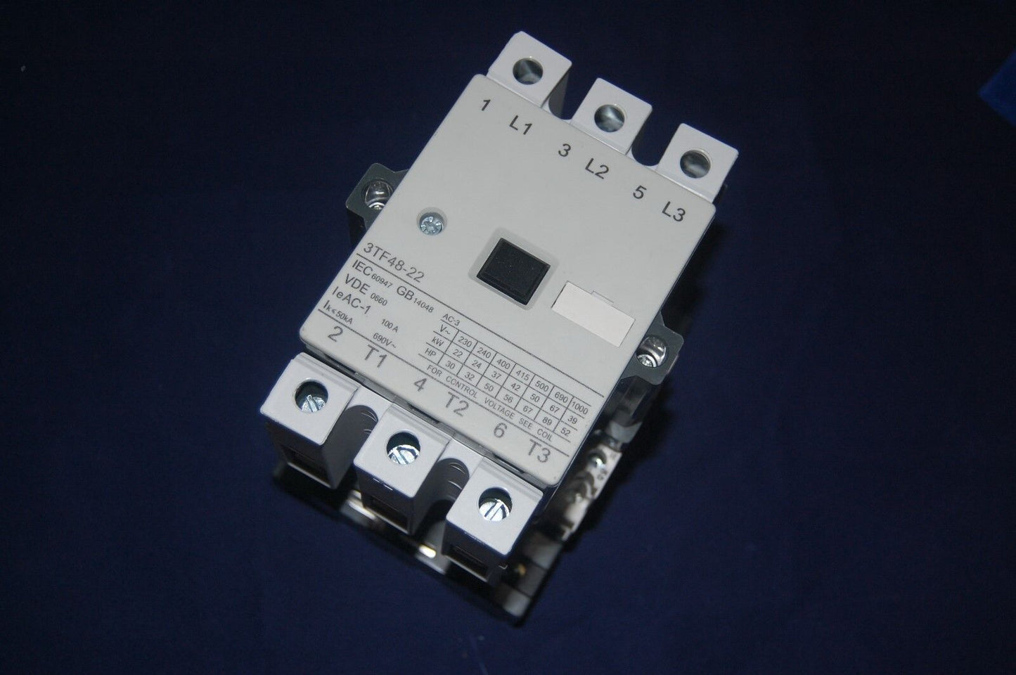 1pc New FITS 3TF48 22 AC CONTACTOR 90A COIL 24V AC 50/60HZ