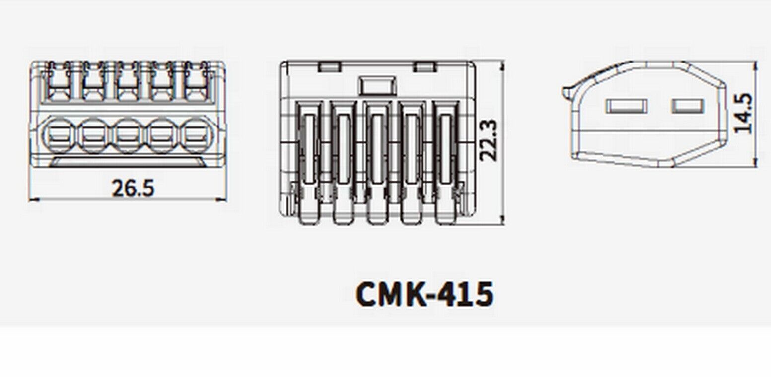 20PCS CMK SERIES PUSH IN QUICK CONNECTOR terminal block 32A  2 3 4 5 circuits