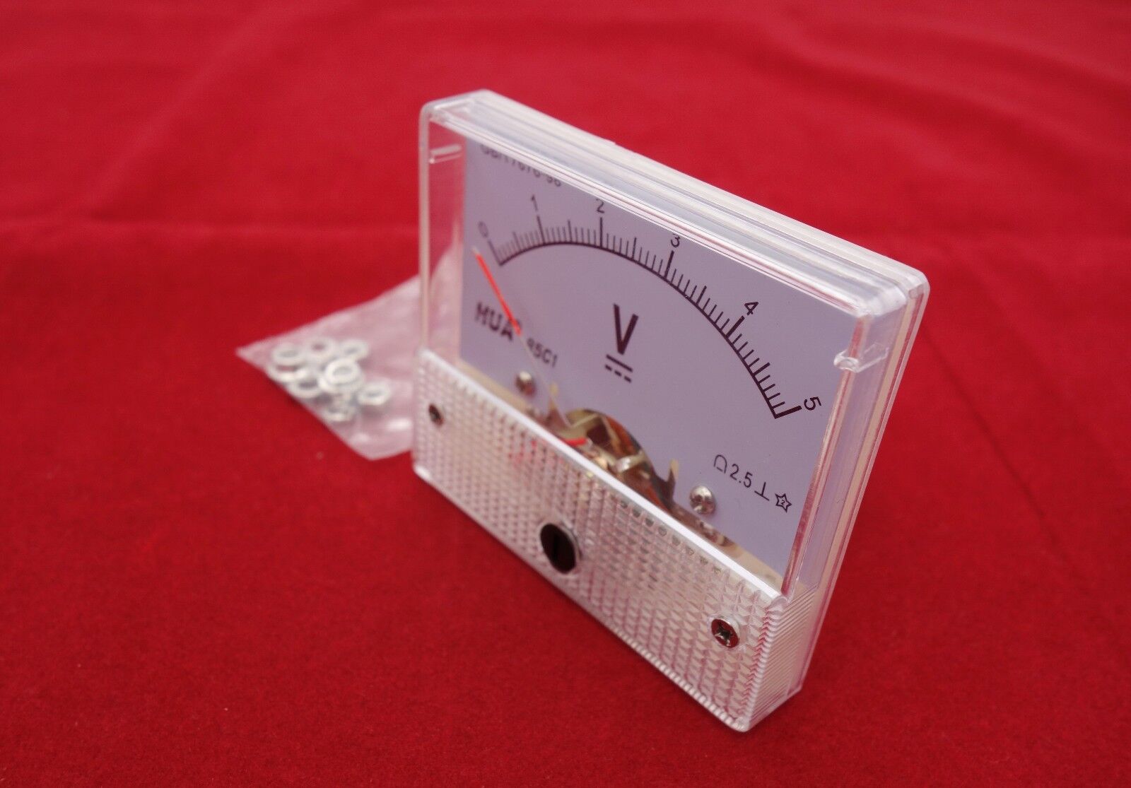 DC 0- 5V Analog 85C1 Voltage Analogue Panel meter 56*64mm Directly connnected