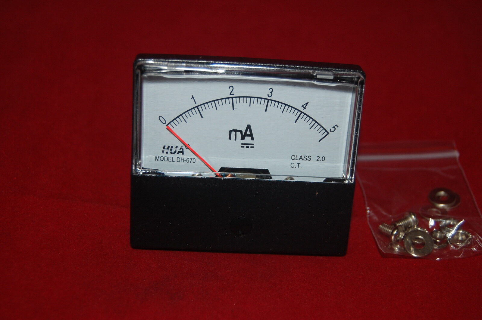 DC 5mA Analog Ammeter Panel AMP Current Meter DC 0-5mA 60*70MM directly Connect