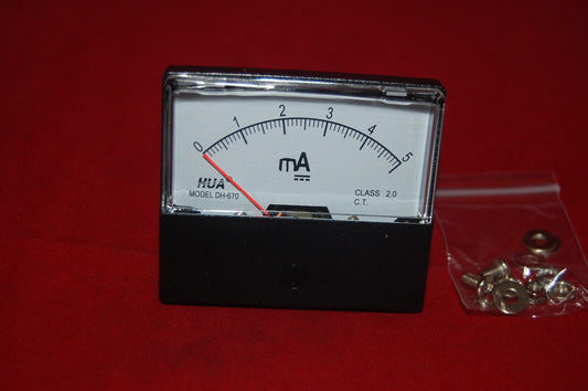 DC 5mA Analog Ammeter Panel AMP Current Meter DC 0-5mA 60*70MM directly Connect