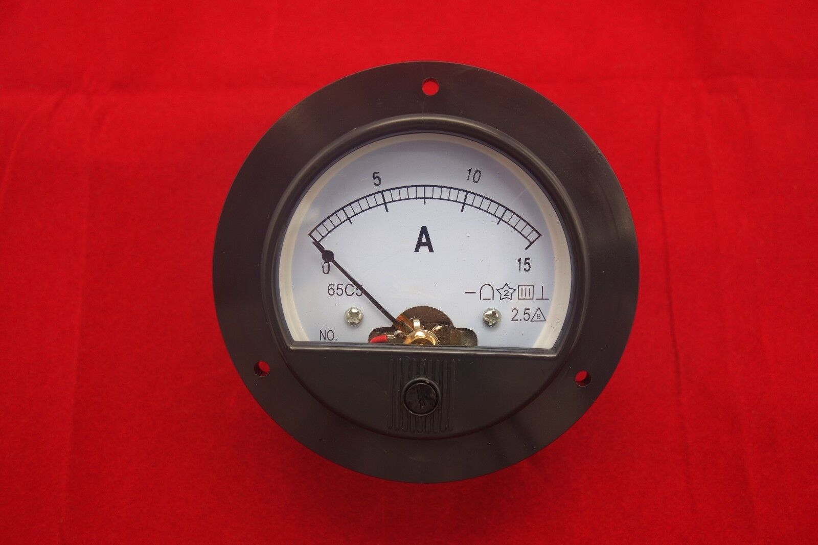 DC 0-15A Round Analog Ammeter Panel AMP Current Meter Dia. 90mm Direct Connect