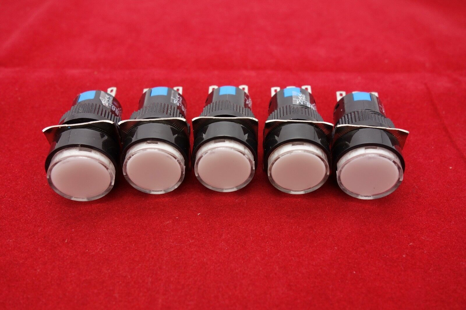 5PCS 16MM White ROUND Momentary PUSH BUTTON SWITCH 3 PINS 250V 3A