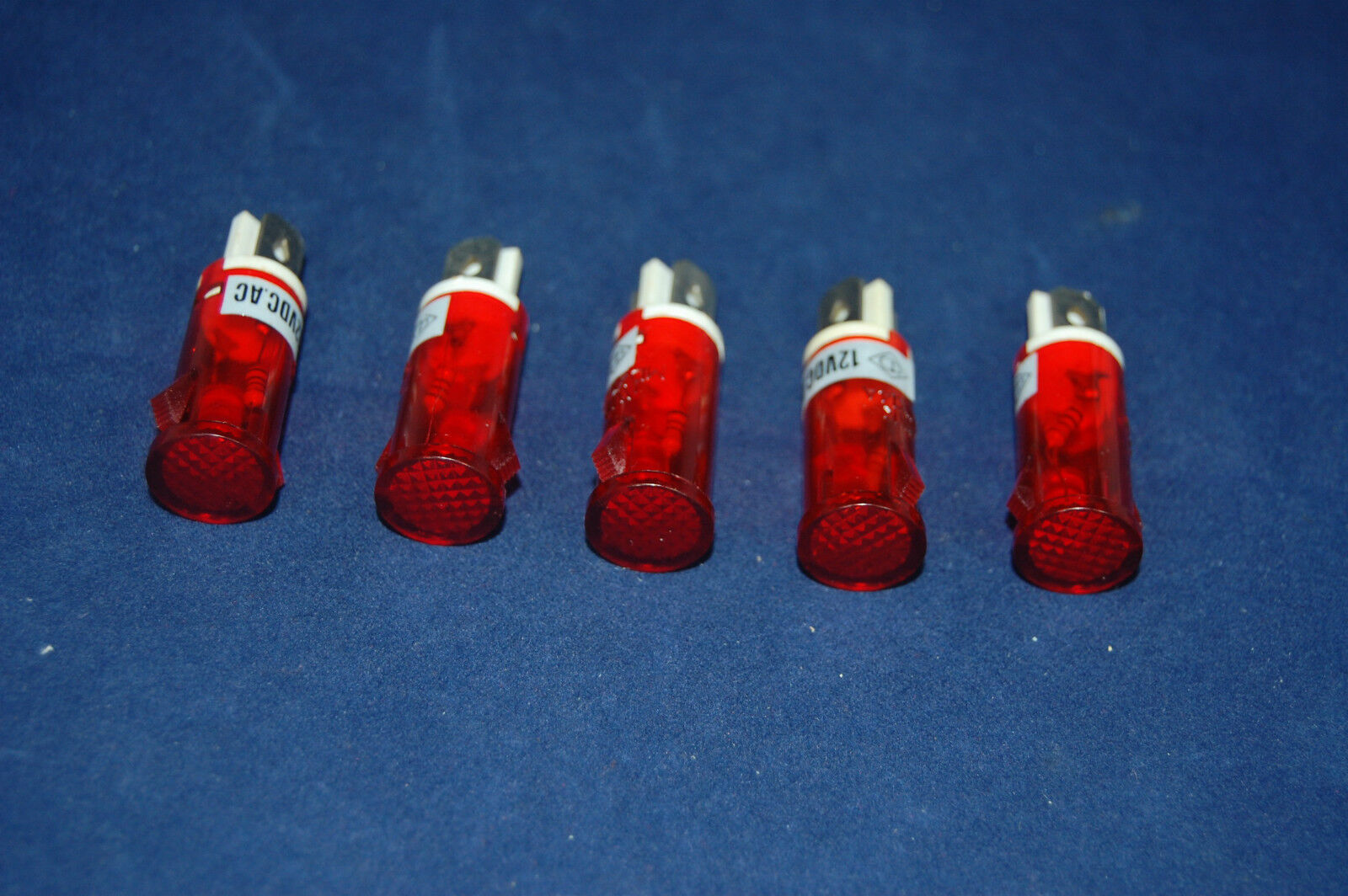 5 Pcs 6V AC/DC 12mm RED Panel Mounting plug in Incandescent  Pilot Lights