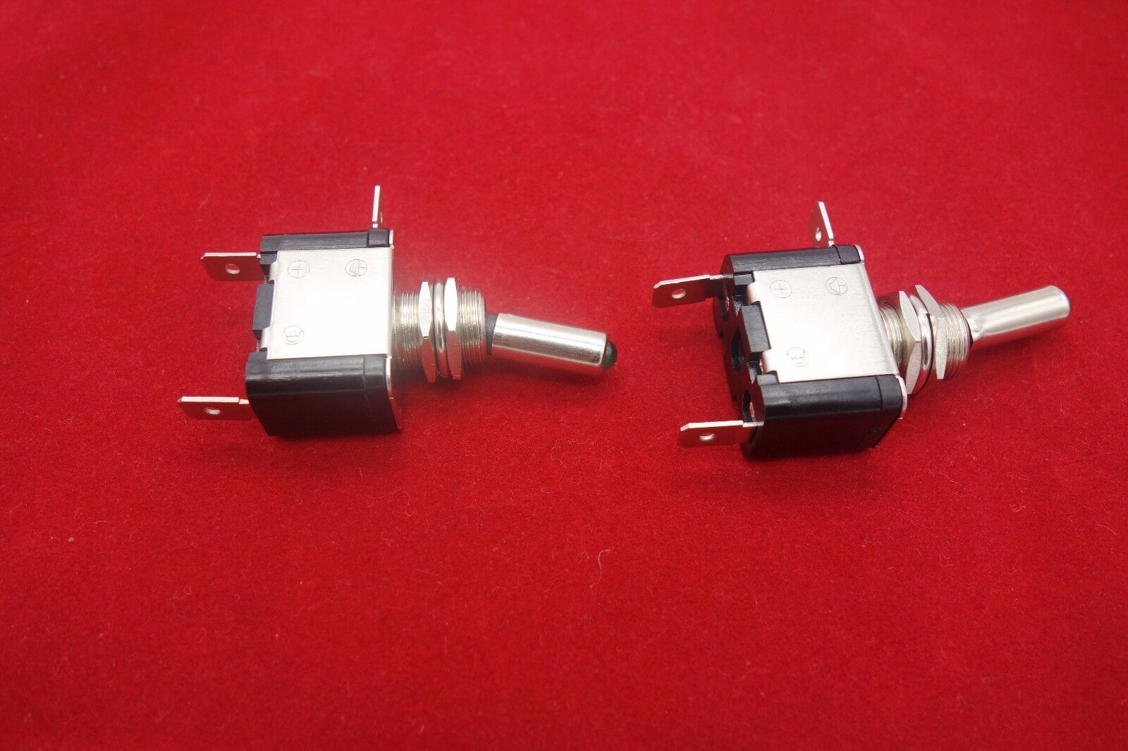 2PCS Car 12V 20A ON-OFF Green LED Light Toggle Rokcer Switch SPST Maintained