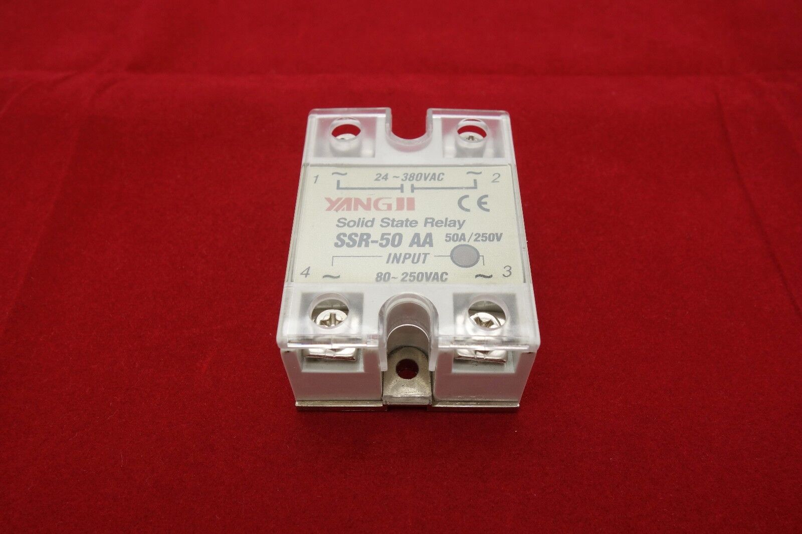 1pc  SSR- 50AA Solid State Relay Module AC-AC with Cover 80-250V AC Input