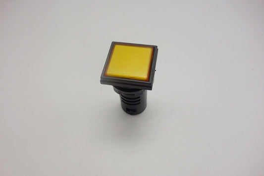 1PC Square Pilot light Yellow Color Led Lamp Cutout 22mm Screw Terminal 110V AC 