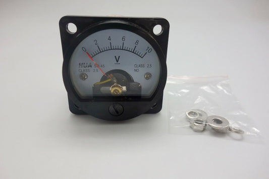DC 0-10V Analog Voltmeter Analogue Voltage panel meter SO45 directly Connect
