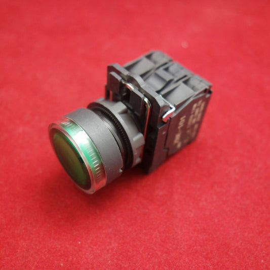 22mm Green Illuminated pushbutton Switch Fits XB5AW33G5 110/130V LED Momentary