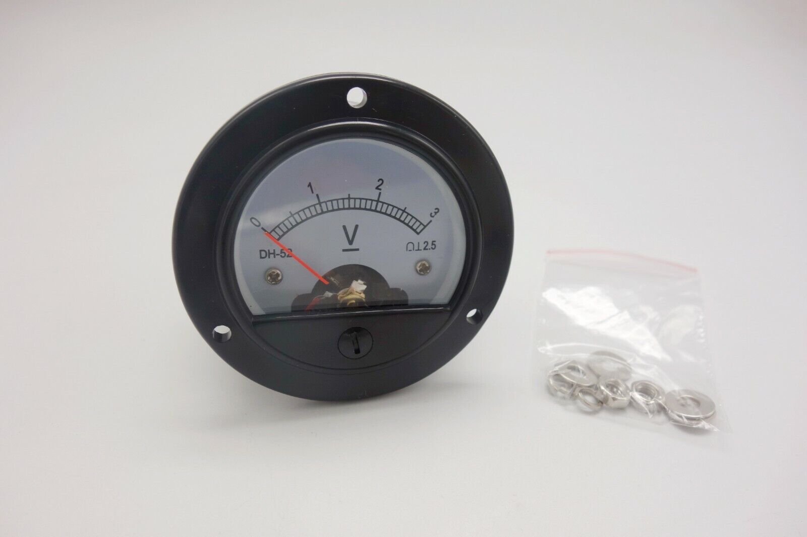 DC 0-3V Round Analog Voltmeter Analogue Voltage panel meter Dia. 66.4mm DH52
