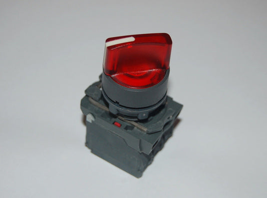 22mm ILLUMINATED Selector switch 3 Position Fits RED XB5AK144B5 24V Momentary
