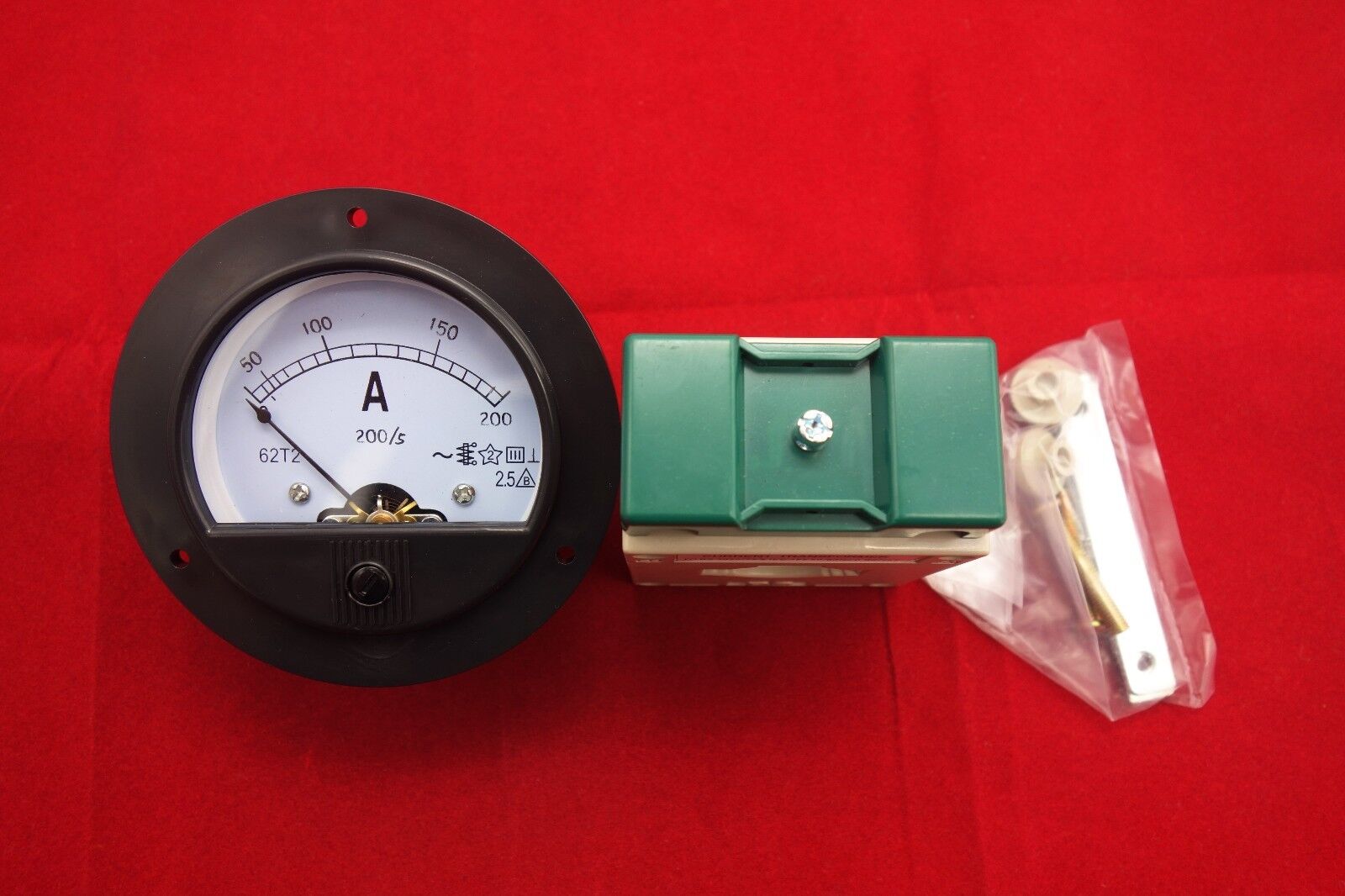 AC 0-200A ROUND Analog Ammeter Panel Current Meter Dia. 90mm with Transformer