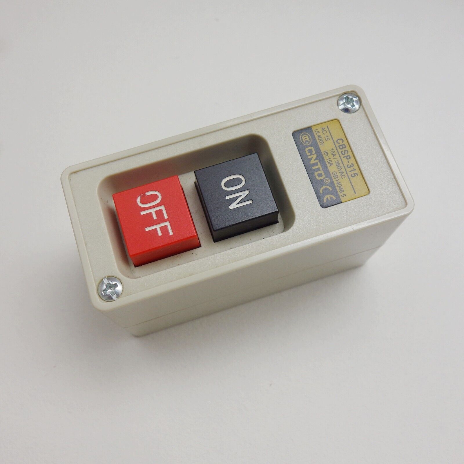 1PC 3 PHASES 2.2KW 15A ON/OFF Self-Locking POWER PUSHBUTTON SWITCH Fits TBSP315