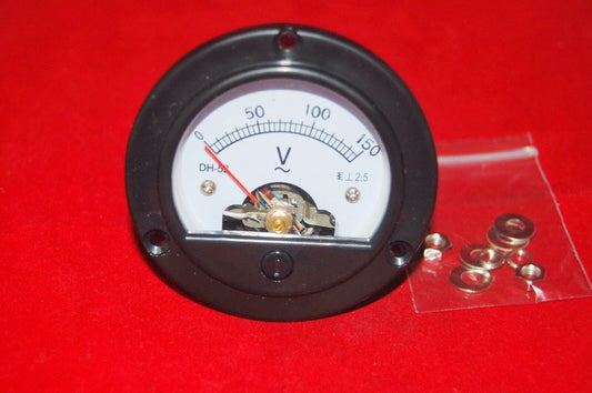 AC 0-150V Analog Voltmeter Analogue Volage Panel Meter Dia. 66.4mm DH52