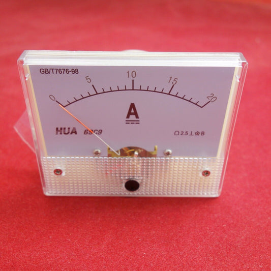 1PC DC 0-20A Analog Ammeter Panel AMP Current Meter 80*65MM 69C9 direct Connect