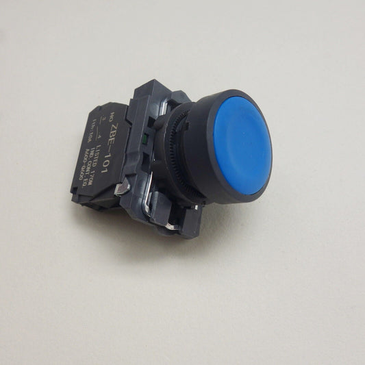 2PCS 22MM PUSHBUTTON SWITCH FITS XB5AA61 Blue 1NO SPRING Return flush push