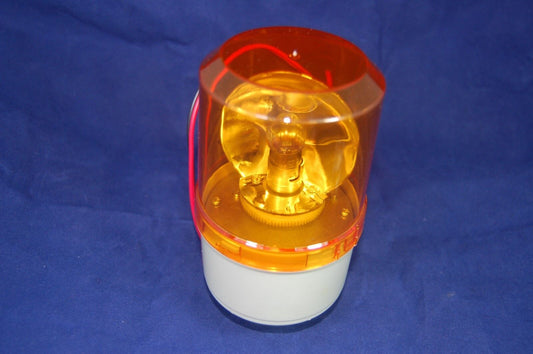 1pc  Bulb Revolving Warning light Φ80mm 90-130RPM Amber color 220V AC  IP45