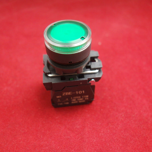 1PC 22mm Green Illuminated pushbutton Switch Fits XB5AW33B5 24V LED Momentary