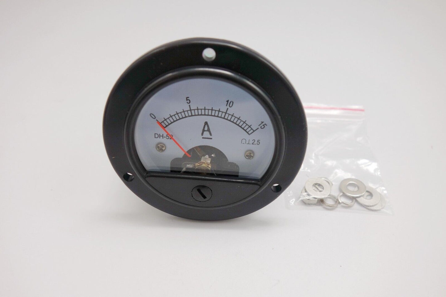 DC 0-15A Round Analog Ammeter Panel Current Dia. 66.4mm DH52 direct connect
