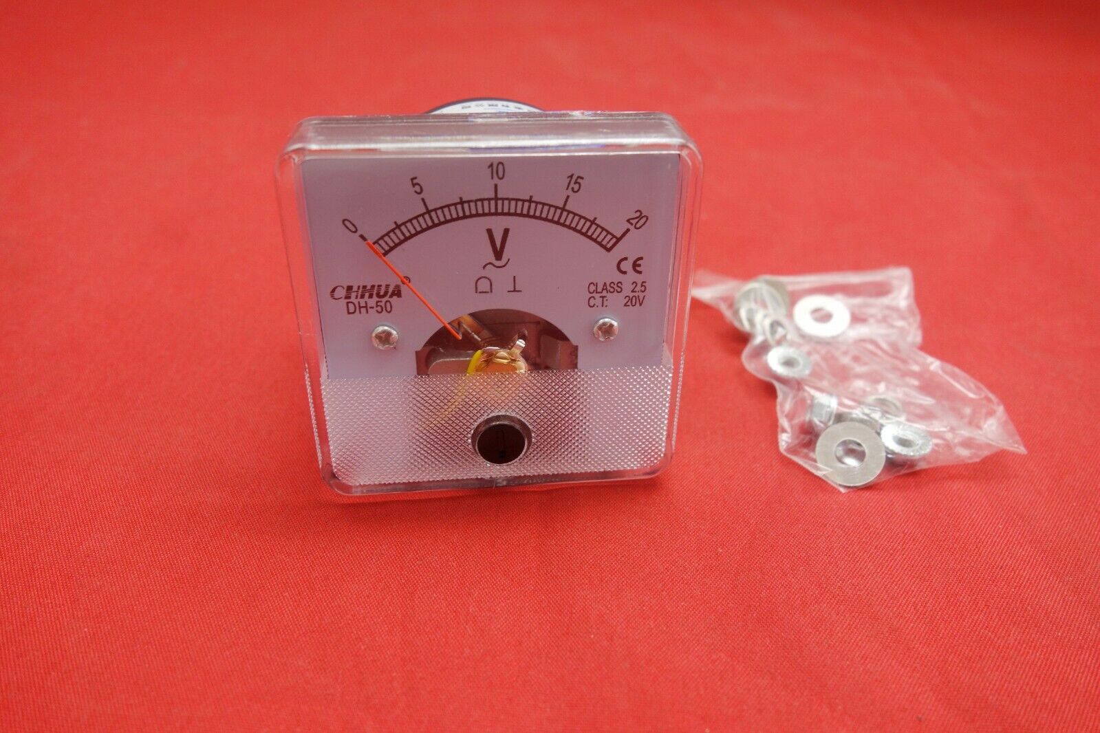 AC 0-20V Analog Voltmeter Analogue Voltage panel meter 50*50mm directly Connect