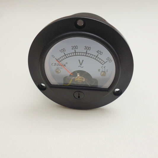 AC 0-500V Analog Voltmeter Analogue Volage Panel Meter Dia. 66.4mm DH52