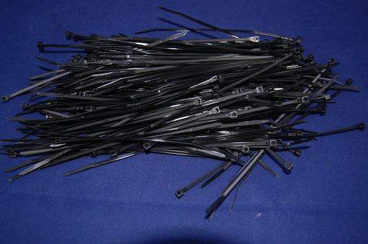 LOT OF 100PCS 6“ UL Approved UV Black Nylon Cable Ties Nylon 66, Self-locking