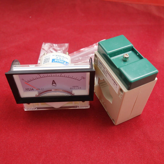 AC 150A Analog Ammeter Panel AMP Current Meter 69L17 69L9 with transformer
