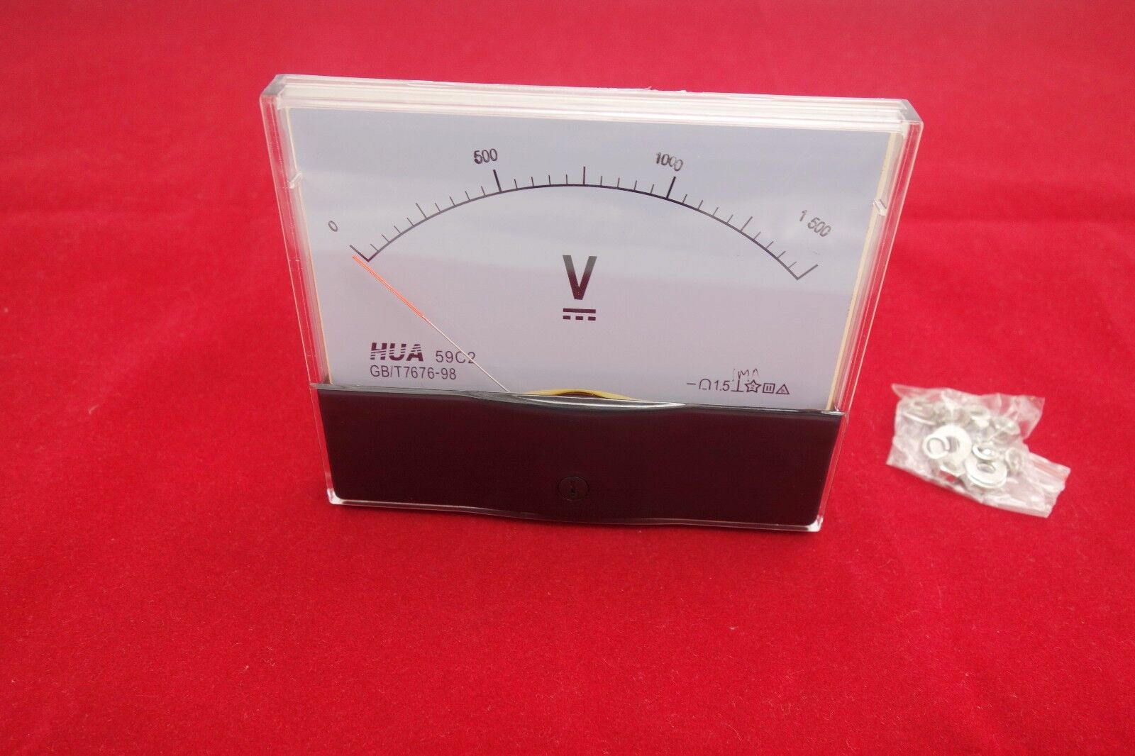 DC 0-1500V 1mA Analog Voltmeter Analogue Voltage Panel meter 100x120mm 59C2