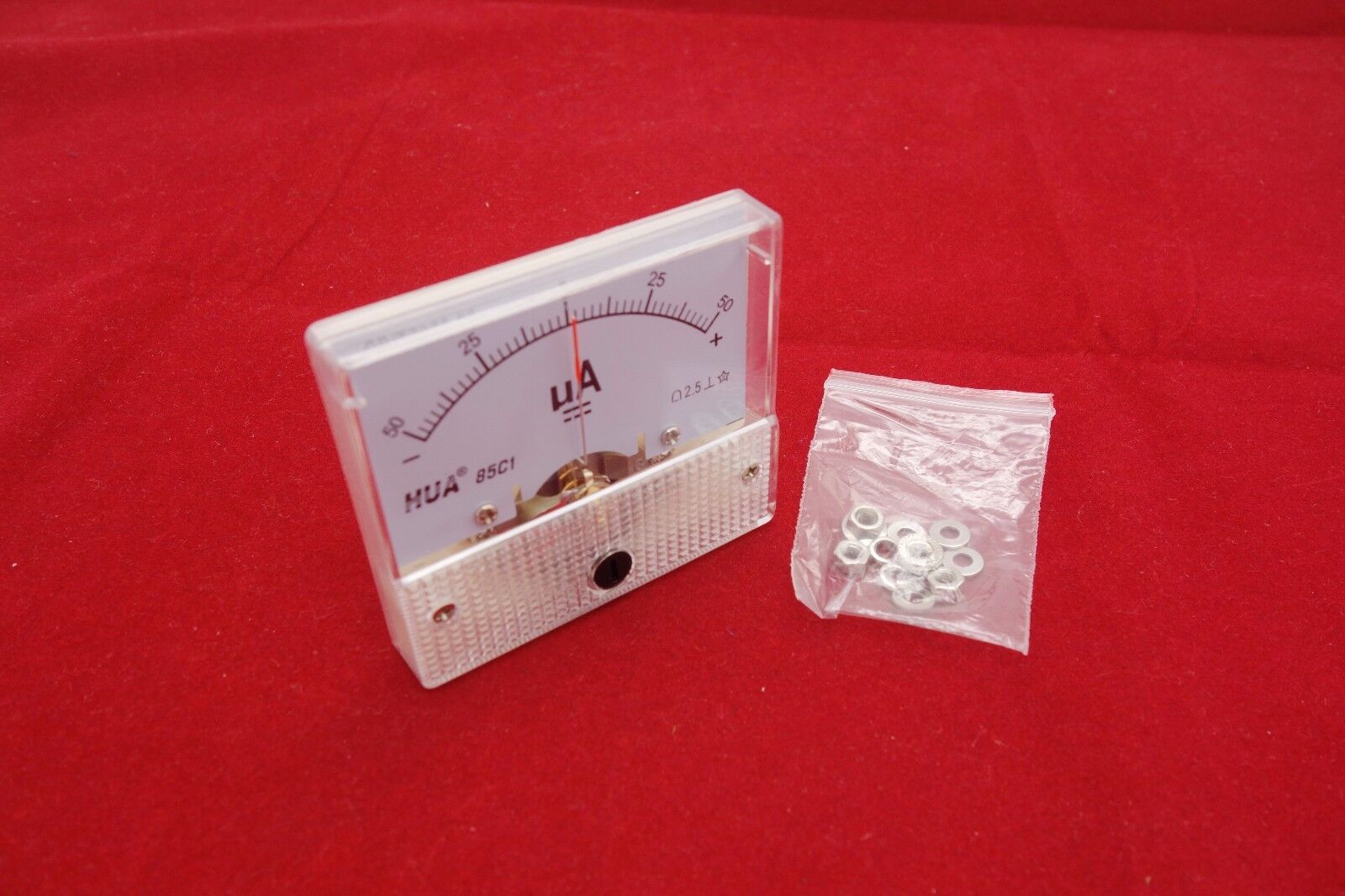 DC Minus Zero Plus -50uA-+50uA Analog 85C1 Analogue Ammeter AMP Panel meter