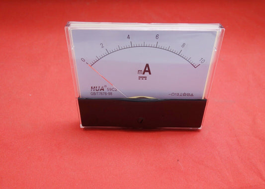 DC 0-10mA  Analog Ammeter Analogue Panel meter 100x120mm 59C2