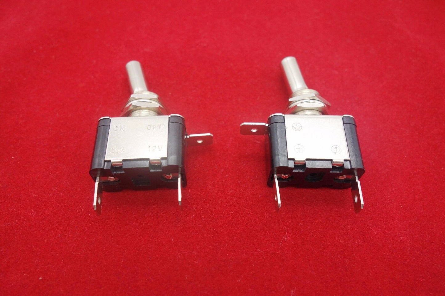 2PCS Car 12V 20A ON-OFF Blue LED Light Toggle Rokcer Switch SPST Maintained