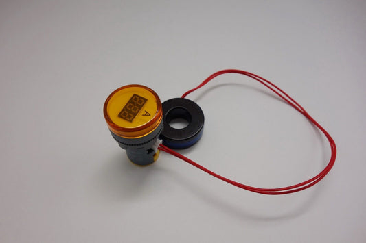 22MM Yellow  3 digital AC 0-100A LED Ammeter AMP Current meter Pilot Light type