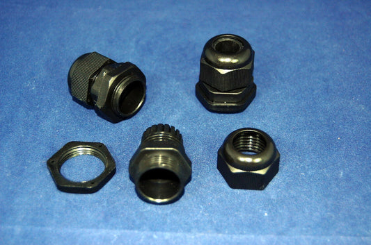 25PCS PG24 Waterproof  Cable Connector Gland Dia.15-22mm Black NYLON 66 94V-2