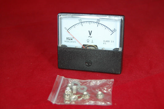 AC 0-30V Analog Voltmeter Analogue Voltage Panel Meter 60*70MM directly Connect