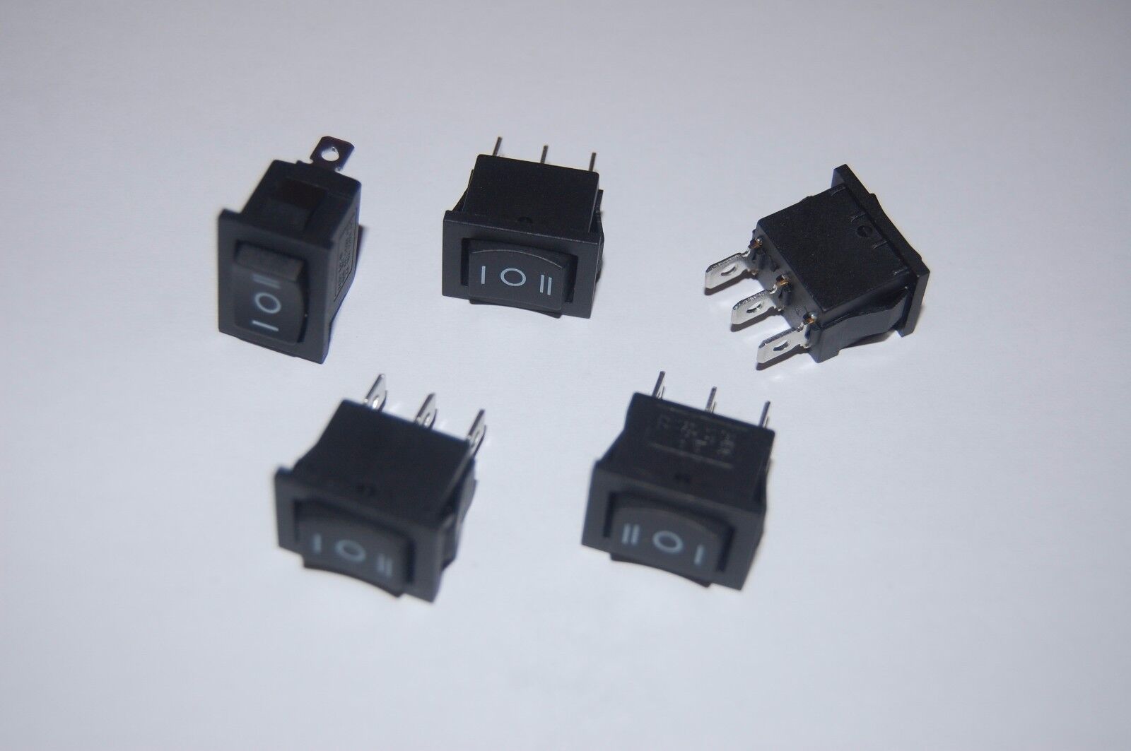 10Pcs Mini Rectangle 3 Position ON-OFF-ON Boat Rocker Switch 3 Pin 250V AC 6A